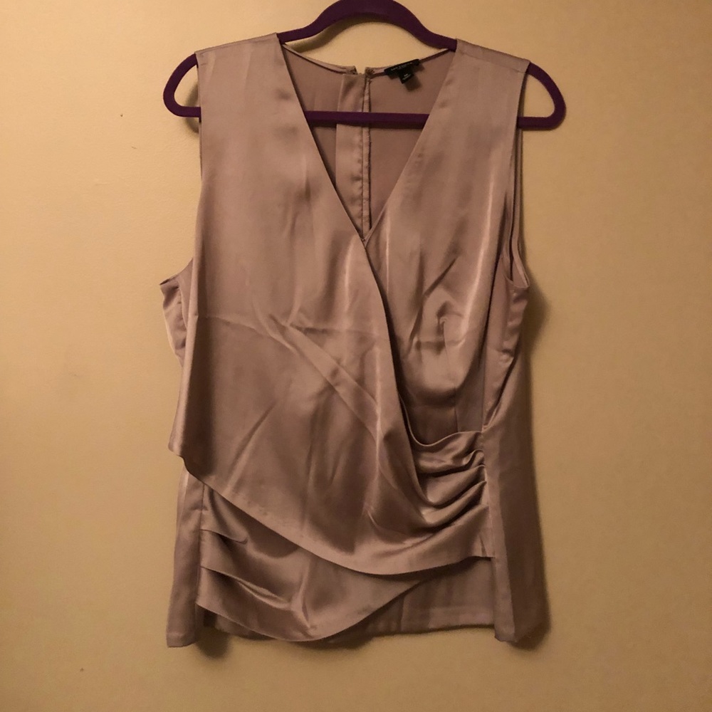 SALE! Ann Taylor silky taupe light tan shirt, 18